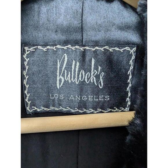 Vtg 1950s Bullock’s Los Angeles California Black Mink Fur Stole Shawl Wrap - Picture 4 of 9